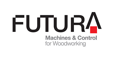 Logo producenta Futura. Strugarki czterostronne do drewna.